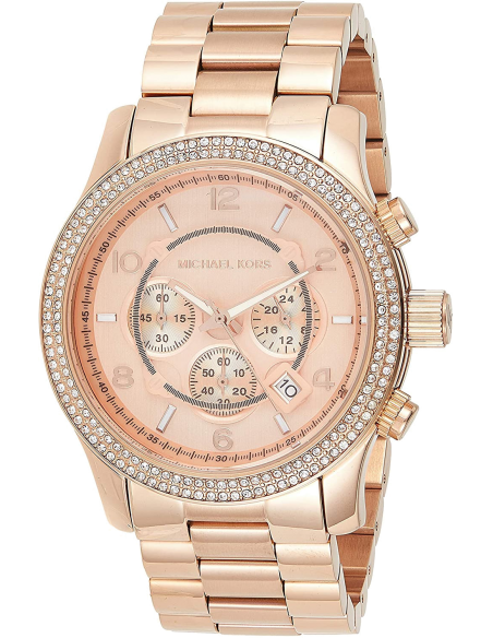 Michael Kors Dylan Rose Gold Dial Rose Gold Steel Strap Watch for Women - MK5576