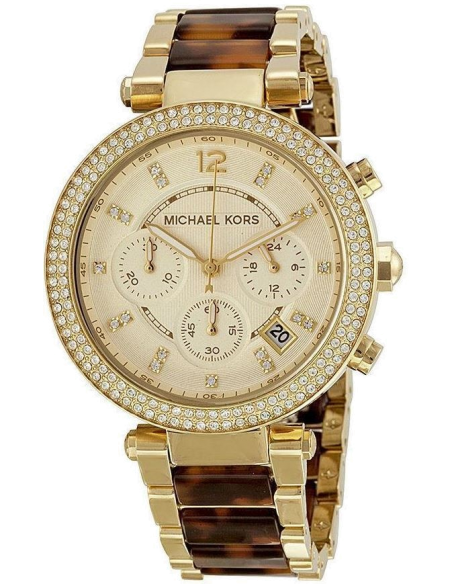 Michael Kors Parker Gold Dial Two Tone Steel Strap Watch for Women - MK5688