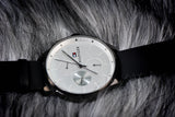 Tommy Hilfiger Lexor Silver Dial Black Leather Strap Watch For Men - 1791489