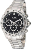 Hugo Boss Ikon Black Dial Silver Steel Strap Watch for Men - 1512965
