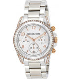 Michael Kors Blair Chronograph Silver Dial Silver Steel Strap Watch for Women - MK5459