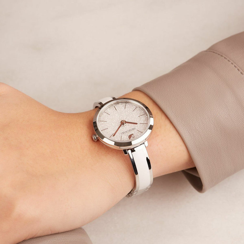 Swarovski Crystalline Delight Silver Dial Two Tone Steel Strap Watch for Women - 5580537