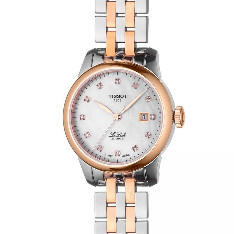 Tissot Le Locle Automatic Lady Mother of Pearl Dial Two Tone Steel Strap Watch For Women - T006.207.22.116.00