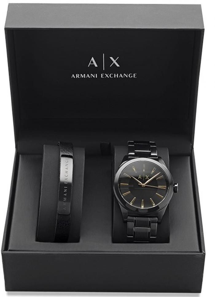 Armani Exchange Nico AX7102 Men's Analog Watch – Bold Black Dial with Black Stainless Steel Strap