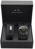 Armani Exchange Nico AX7102 Men's Analog Watch – Bold Black Dial with Black Stainless Steel Strap