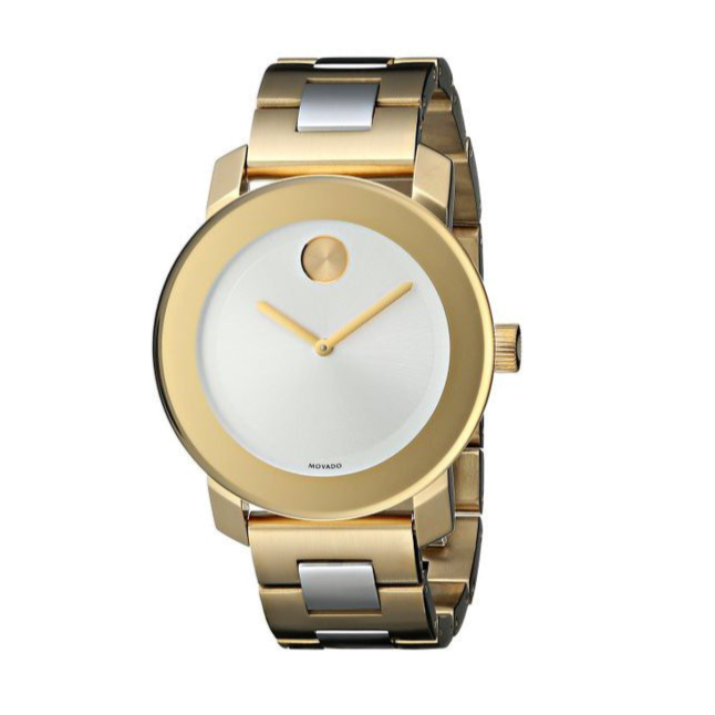 Movado Bold Silver Dial Two Tone Steel Strap Watch for Women - 3600129