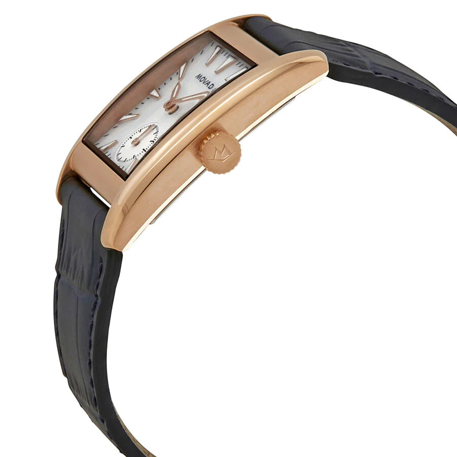 Movado Heritage Mother of Pearl White Dial Blue Leather Strap Watch For Women - 3650052