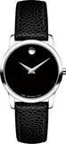 Movado 0607015 Museum Classic Women's Watch – Black Dial & Black Leather Strap
