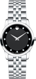 Movado 0606858 Museum Classic Women's Watch – Black Dial & Silver Steel Strap