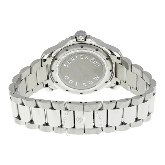Movado Series 800 Green Dial Silver Steel Strap Watch For Men - 2600136