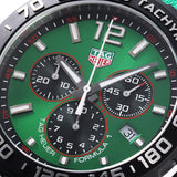 Tag Heuer Formula 1 Chronograph Green Dial Green Rubber Strap Watch for Men - CAZ101AP.FT8056