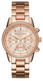 Michael Kors MK6357 Ritz Chronograph Quartz Women's Watch – Rose Gold Dial & Rose Gold Steel Strap