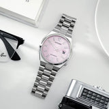 Citizen x Pantone Automatic Dreamy Pink Dial Silver Steel Strap Watch For Men - NJ0158-89X