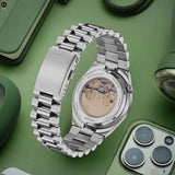 Citizen Tsuyosa NJ0159-86X Men's Automatic Watch – Camouflage Green Dial with Silver Steel Strap