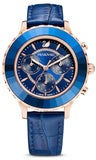 Swarovski 5563480 Octea Lux Chrono Women's Watch – Blue Dial & Blue Leather Strap