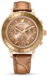 Swarovski 5632260 Octea Lux Chrono Women's Watch – Brown Gold Dial & Brown Leather Strap