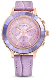 Swarovski 5632263 Octea Lux Chrono Women's Watch – Purple Dial & Purple Leather Strap