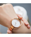 Calvin Klein Impetuos Silver Dial Rose Gold Steel Strap Watch for Women - K4F2N616