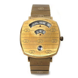 Gucci Grip Yellow Gold Dial Yellow Gold Steel Strap Unisex Watch -  YA157403