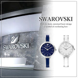 Swarovski Crystalline Delight Analog Blue Dial Two Tone Steel Strap Watch for Women - 5580533