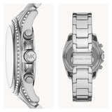 Michael Kors Brinkley Silver Dial with Diamonds Silver Steel Strap Watch for Women - MK5083