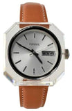 Fossil ES3538 Candy Women's Watch – White Dial & Brown Leather Strap
