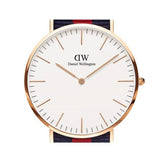 Daniel Wellington Classic Oxford White Dial Two Tone NATO Strap Watch For Men - DW00100001