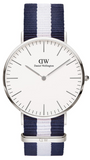 Daniel Wellington DW00100018 Classic Glasgow Men's Watch – White Dial & Two-Tone NATO Strap
