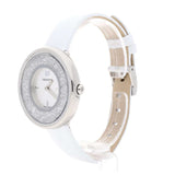 Swarovski Crystalline Pure White Dial White Leather Strap Watch for Women - 5275046