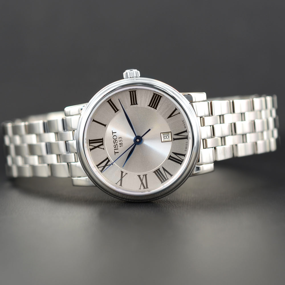 Tissot Carson Premium Lady Silver Dial Silver Steel Strap Watch For Women - T122.210.11.033.00