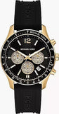 Michael Kors Berkley Chronograph Black Dial Black Rubber Strap  Watch for Men - MKO1038