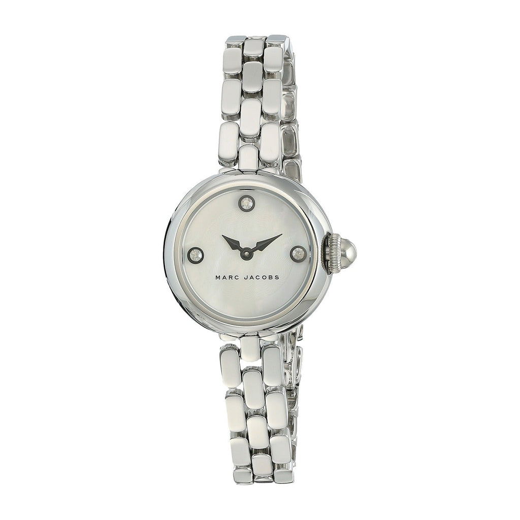 Marc Jacobs Courtney Mother of Pearl White Dial Silver Steel Strap Watch for Women - MJ3459