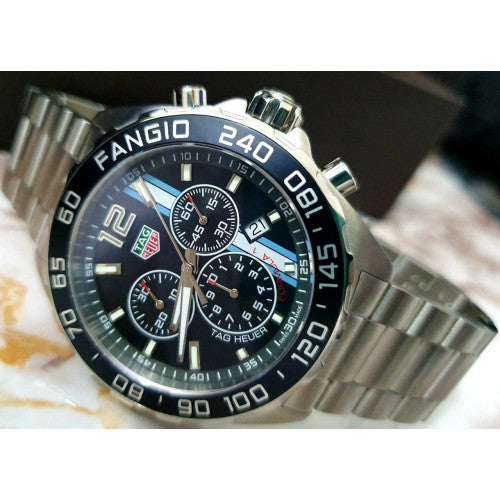 Tag Heuer Formula 1 Chronograph Black Dial Silver Steel Strap Watch for Men - CAZ101H.BA0842