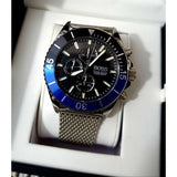 Hugo Boss Ocean Edition Black Dial Silver Mesh Strap Watch for Men - 1513742