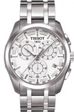 Tissot T035.617.11.031.00 Couturier Chronograph Quartz Men's Watch – White Dial & Silver Steel Bracelet