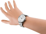 Fossil Carlie Silver Dial Silver Steel Strap Watch for Women - ES4341