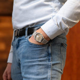 Citizen Tsuyosa NK5010-51X Men's Automatic Watch – Yellow Dial with Titanium Case & Silver Steel Strap