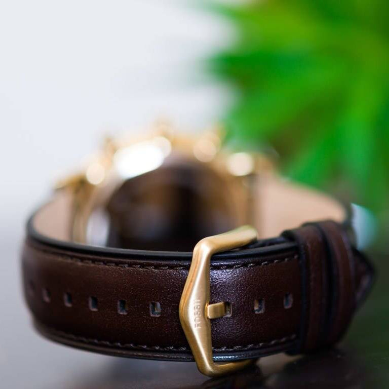 Fossil FS5763 Neutra Chronograph Men’s Watch – Brown Dial & Brown Leather Strap