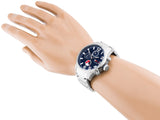 Tommy Hilfiger Jackson Chronograph Blue Dial Silver Steel Strap Watch for Men - 1791242