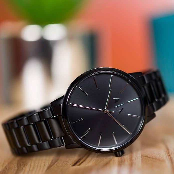 Armani Exchange Cayde AX2701 Men's Analog Watch – Black Dial with Black Stainless Steel Strap