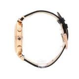 Swarovski Era Journey Chronograph Black Dial Black Leather Strap Watch for Women - 5295320