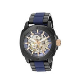 Fossil Modern Machine Automatic Skeleton Blue Dial Two Tone Steel Strap Watch for Men - ME3133
