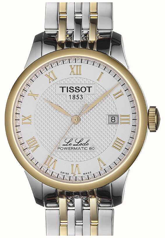 Tissot T Classic Le Locle Powermatic 80 Silver Dial Two Tone Steel Strap Watch For Men - T0064072203301