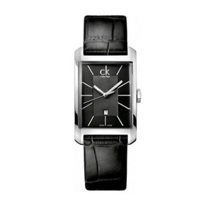 Calvin Klein Window Black Dial Black Leather Strap Watch for Men - K2M23107