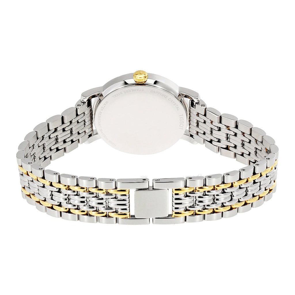 Tissot T Classic Everytime Small White Dial Two Tone Mesh Bracelet Watch For Women - T109.210.22.031.00