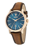 Maserati R8851118001 Epoca Men's Watch – Blue Dial & Brown Leather Strap