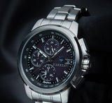 Maserati Successo Solar Edition Black Dial Silver Steel Strap Watch For Men - R8873645003