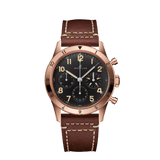 Breitling Avi 1953 Edition Black Dial Brown Leather Strap Watch for Men - RB0920131B1X1