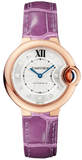 Cartier Ballon Bleu Women's Watch WE902050 with Diamond White Dial & Pink Leather Strap