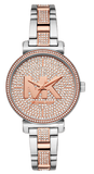 Michael Kors MK4446 Sofie Crystals Glitz Quartz Women's Watch – Rose Gold Dial & Two-Tone Steel Strap